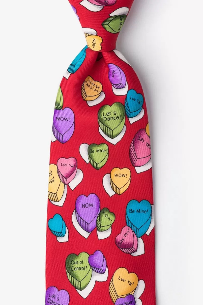 Ties Little Candy Hearts Red Tie Flash Sale