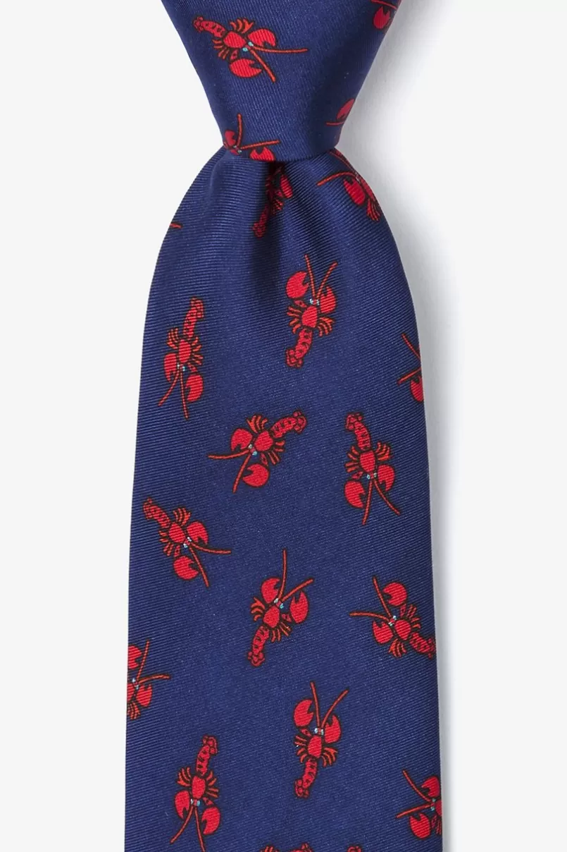 Ties Lobsters Navy Blue Tie Fashion