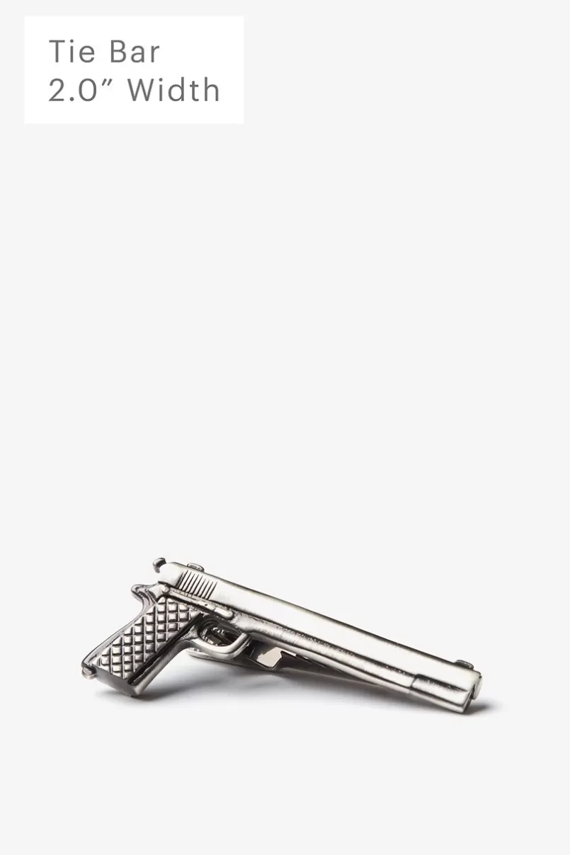 Ties Long Barrel Handgun Silver Tie Bar Store