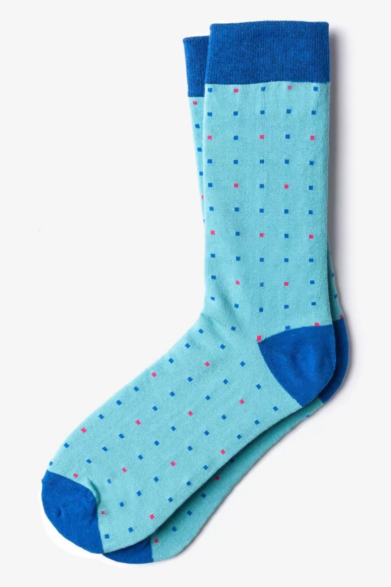 Ties Long Beach Dots Sky Blue Sock SkyBlue Cheap