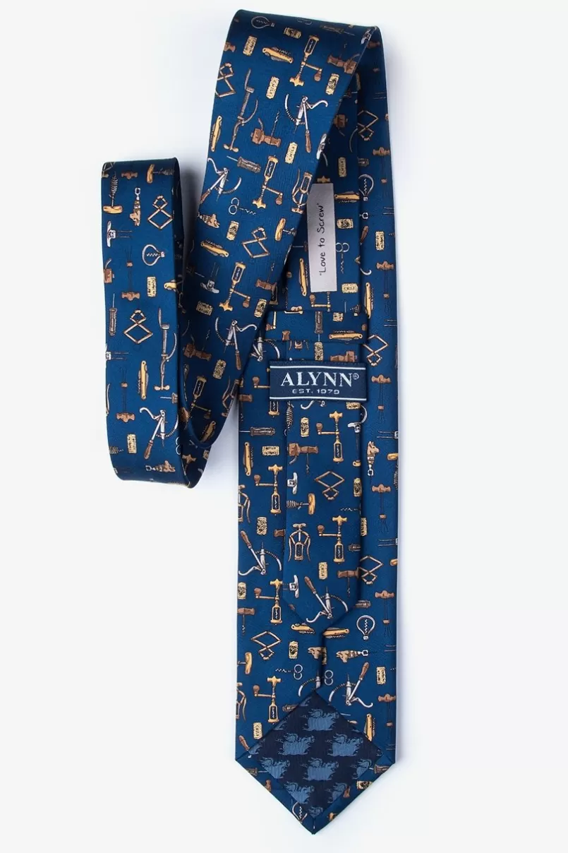 Ties Love to Screw Navy Blue Tie NavyBlue Store