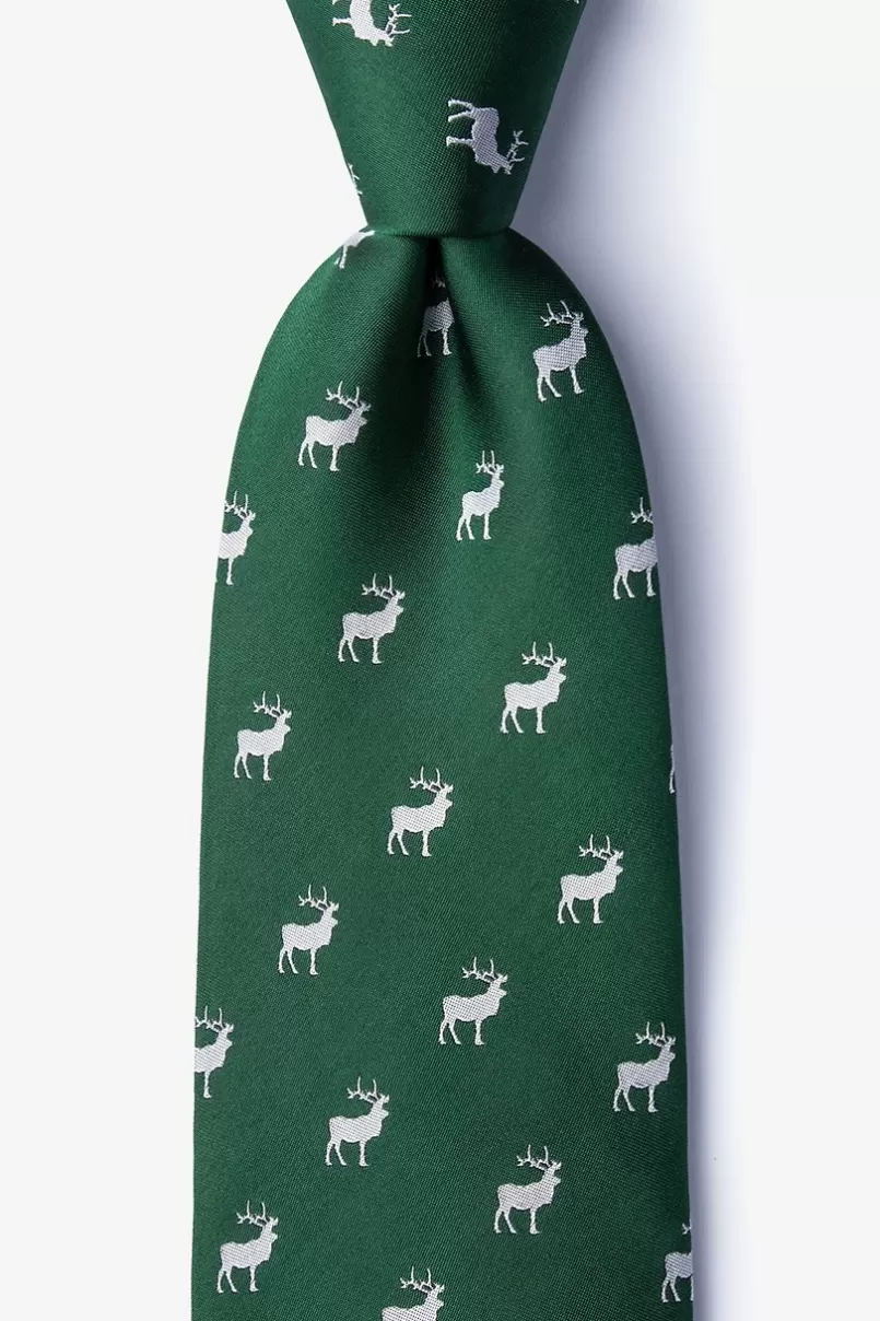 Ties Majestic Elk Dark Green Extra Long Tie DarkGreen Shop