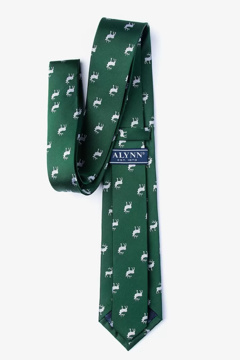 Ties Majestic Elk Dark Green Extra Long Tie DarkGreen Shop