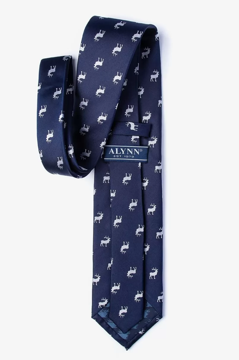 Ties Majestic Elk Navy Blue Tie NavyBlue Outlet