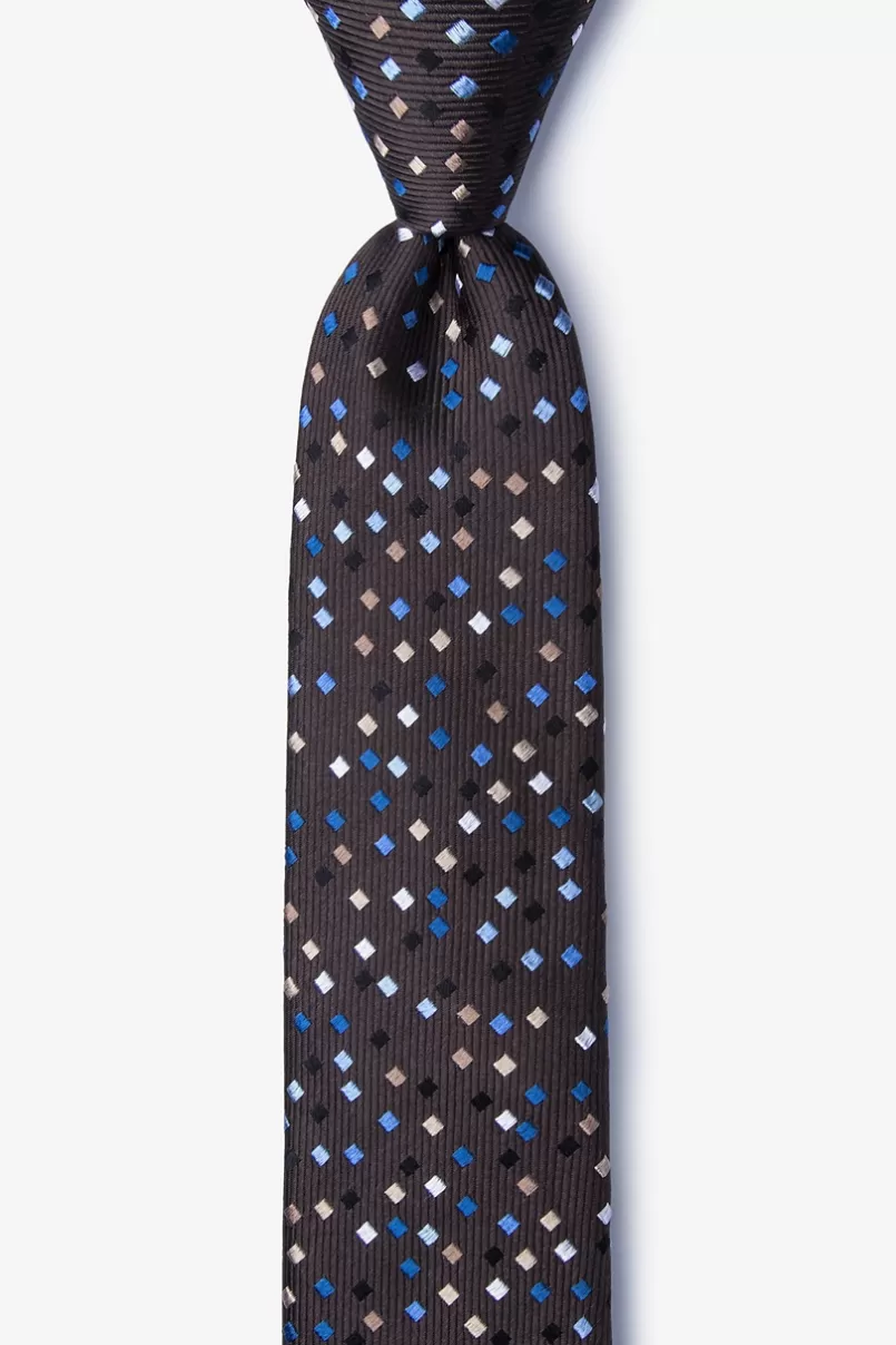 Ties Manzanita Brown Skinny Tie Online