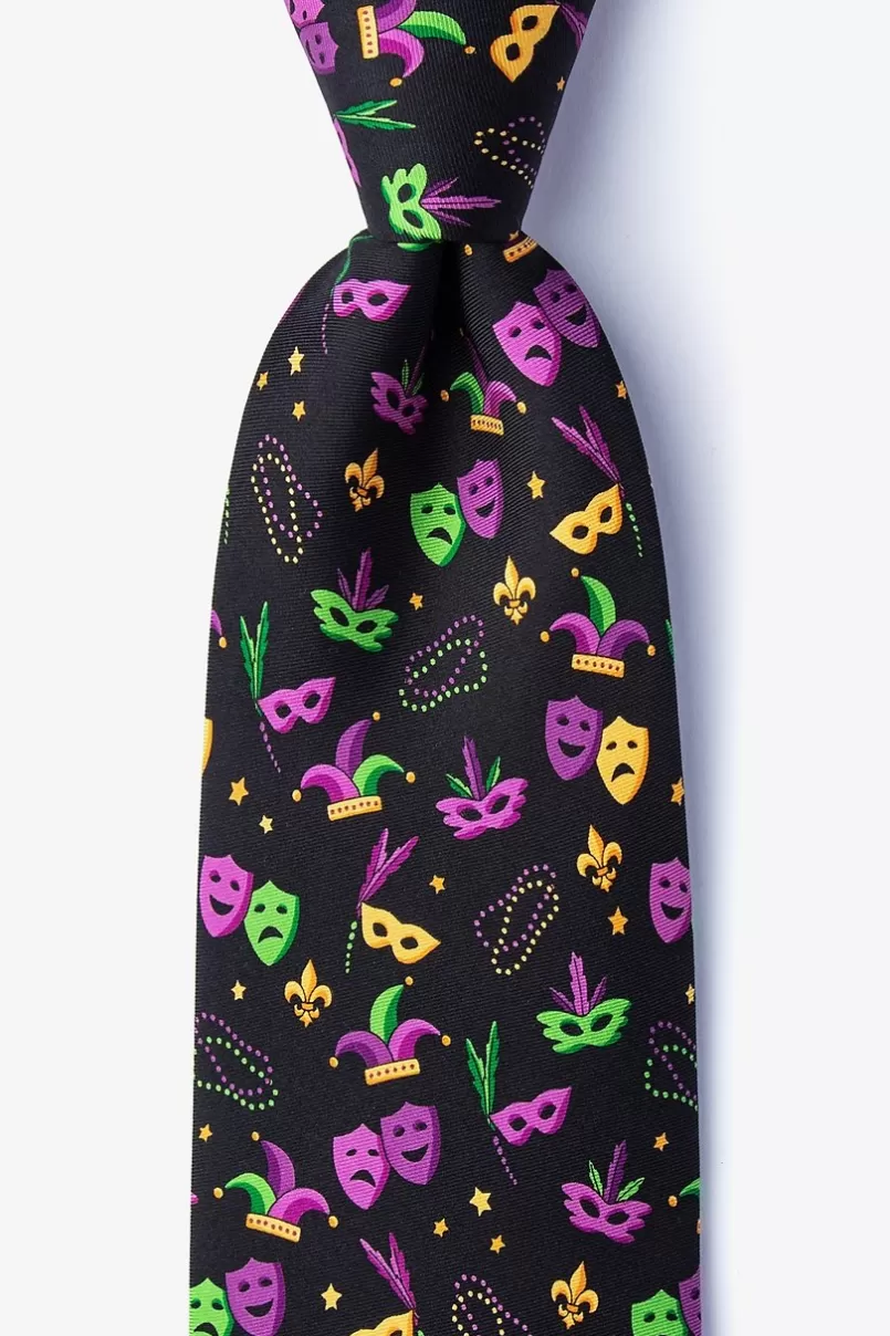 Ties Mardi Gras Masquerade Black Tie Store