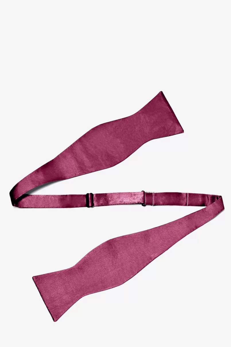 Ties Self-Tie Bow Tie Maroon Hot