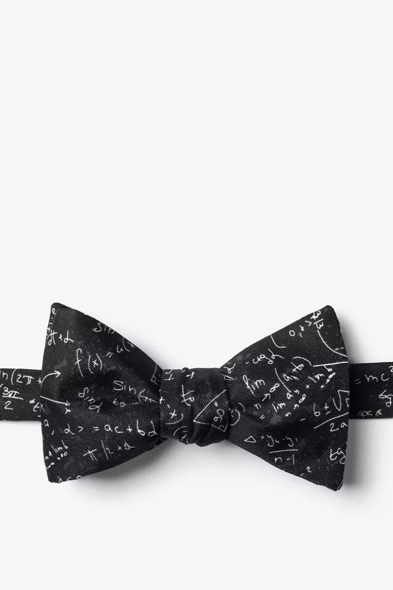 Ties Math Equations Self-Tie Bow Tie Black New