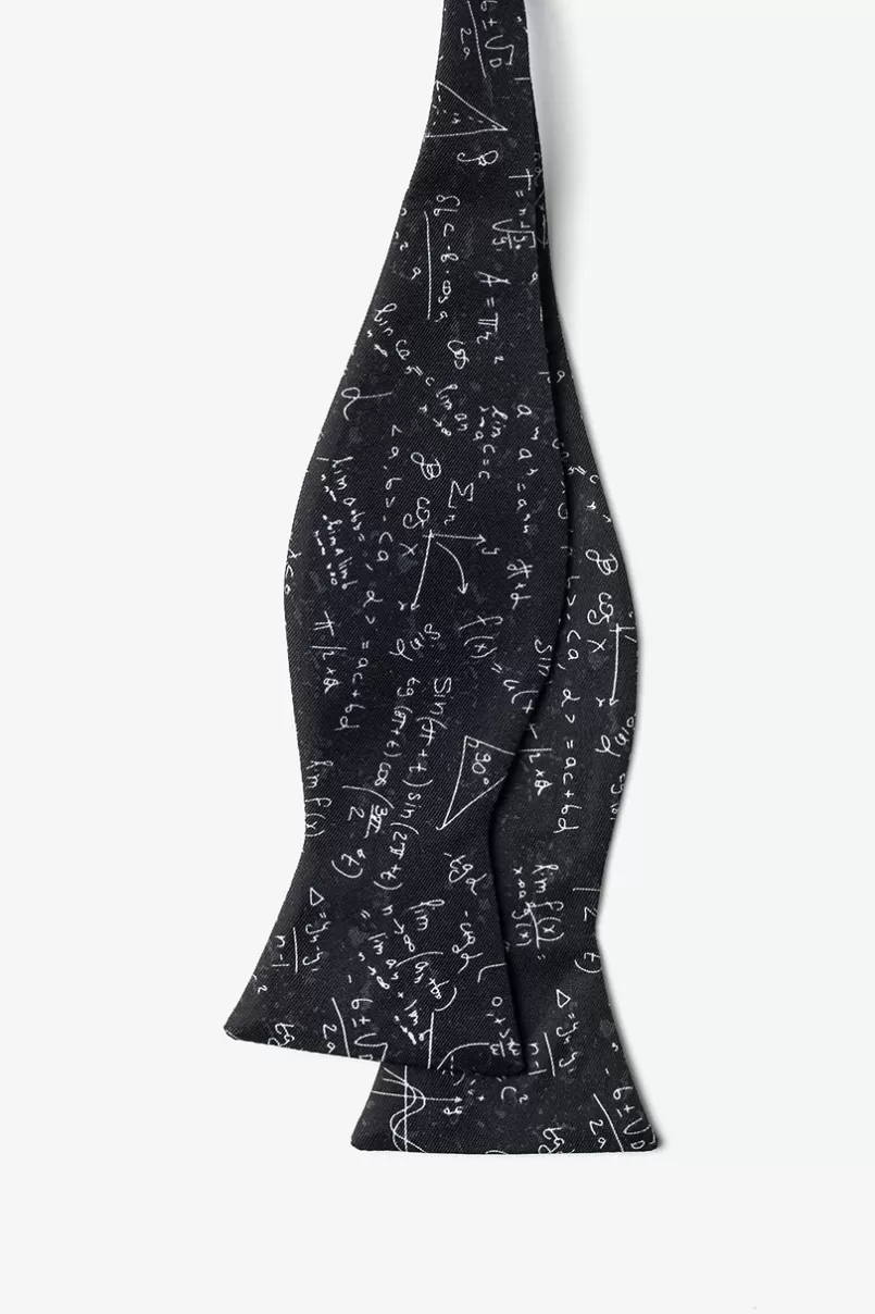 Ties Math Equations Self-Tie Bow Tie Black New