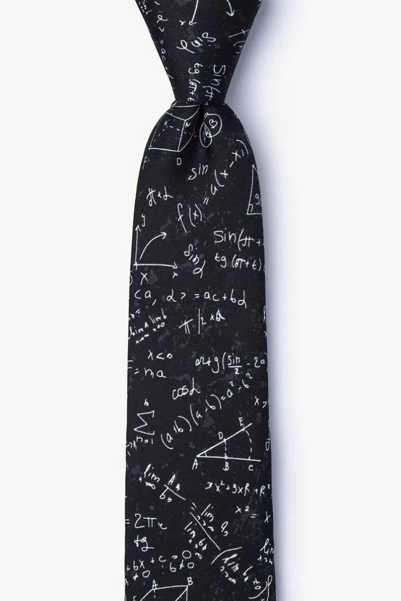 Ties Math Equations Skinny Tie Black Online