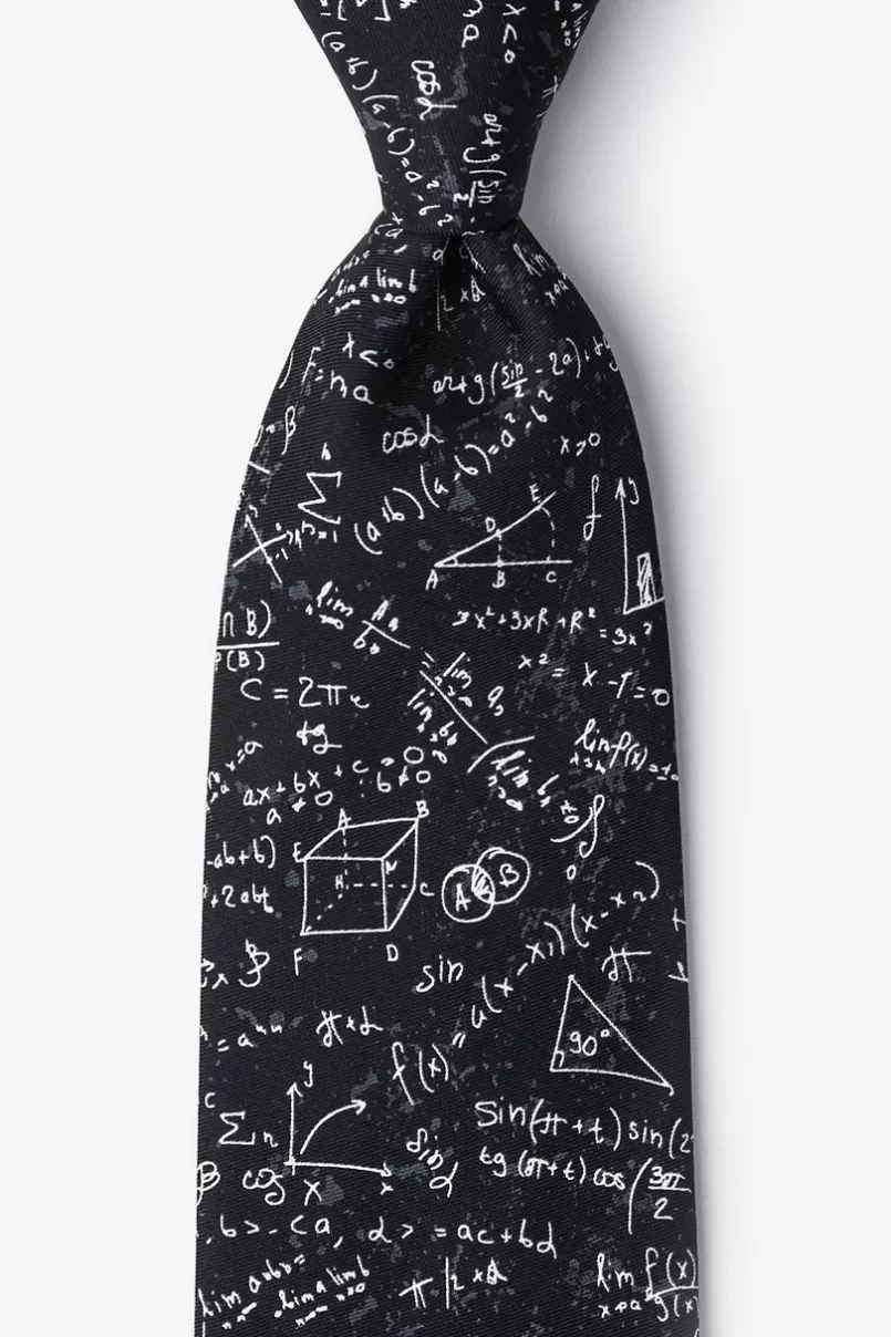 Ties Math Equations Tie Black Shop