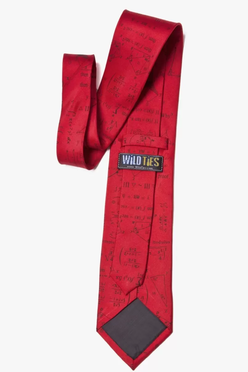 Ties Mathematics Red Tie Discount