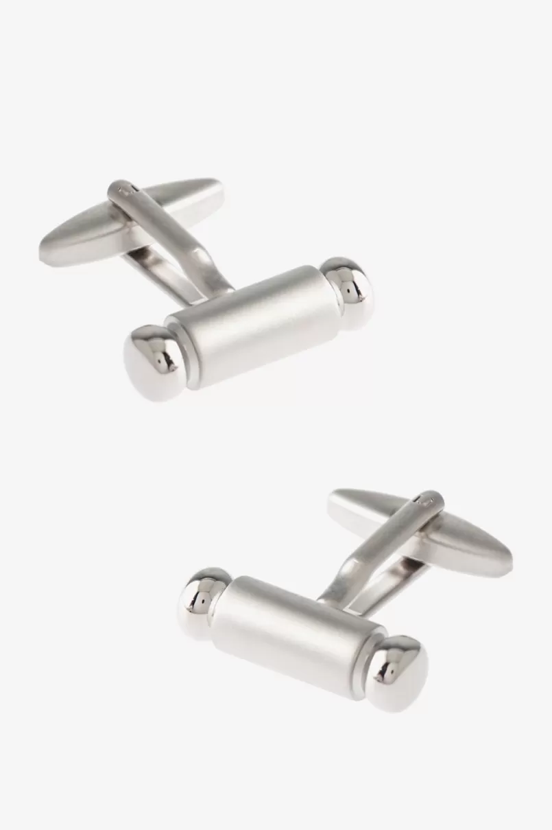 Ties Matte Roller Silver Cufflinks Flash Sale