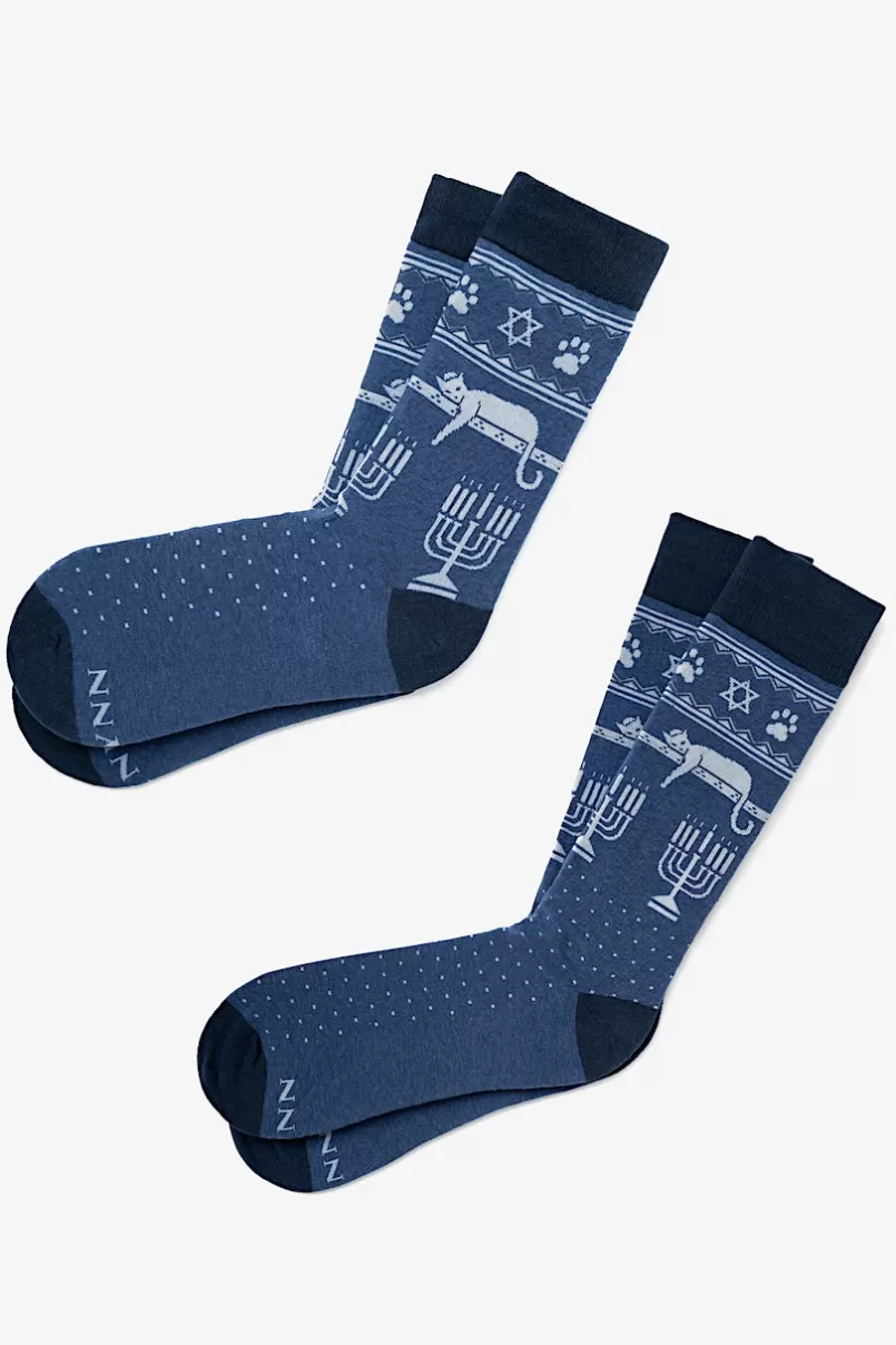 Ties Mazel Tov Navy Blue Sock Fashion