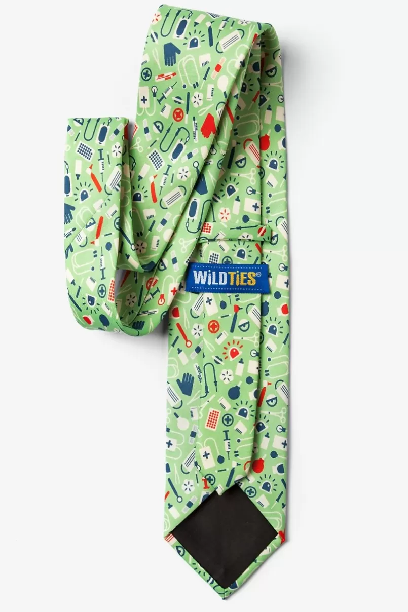 Ties Medical Supplies Lime Green Tie Discount