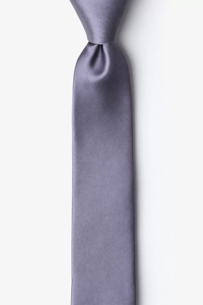 Ties Medium Gray Skinny Tie MediumGray Best Sale