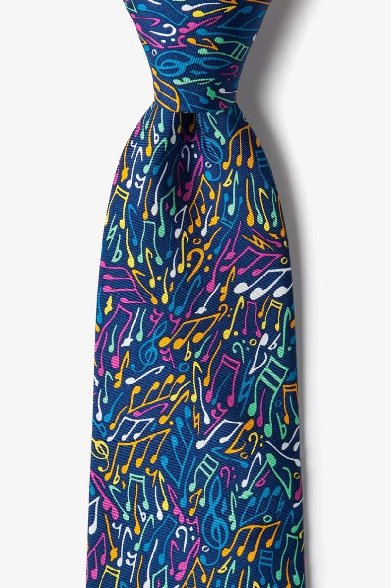 Ties Mellow Melody Navy Blue Tie Shop