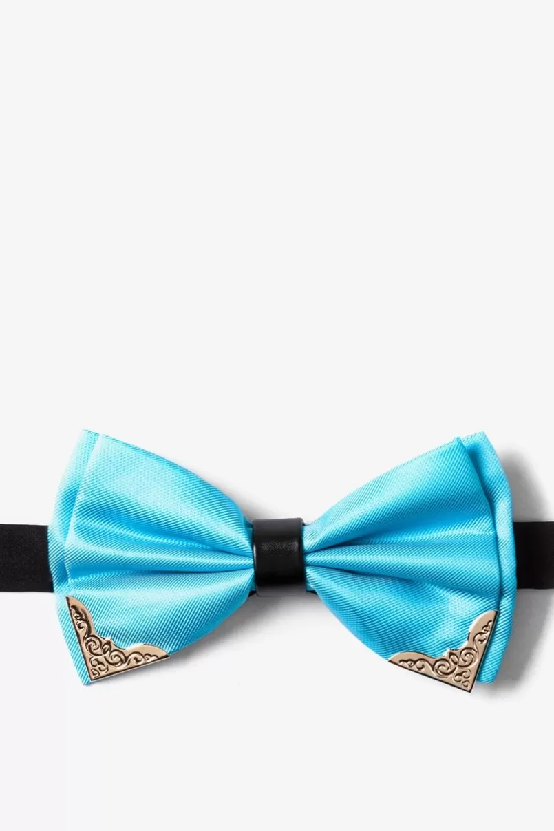 Ties Metal-Tipped Light Blue Pre-Tied Bow Tie LightBlue Best