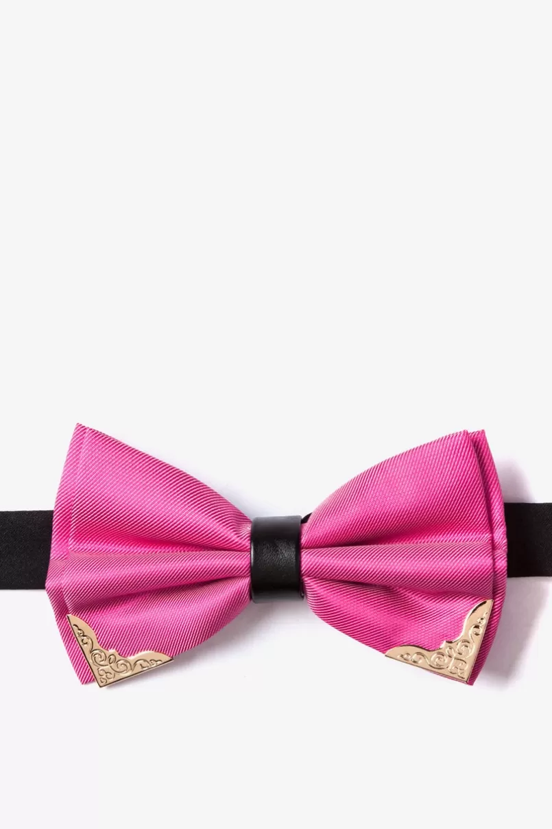 Ties Metal-Tipped Pre-Tied Bow Tie Pink Cheap