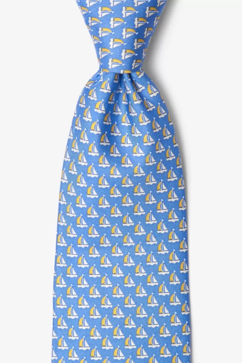 Ties Micro Sailboats Blue Tie Sale