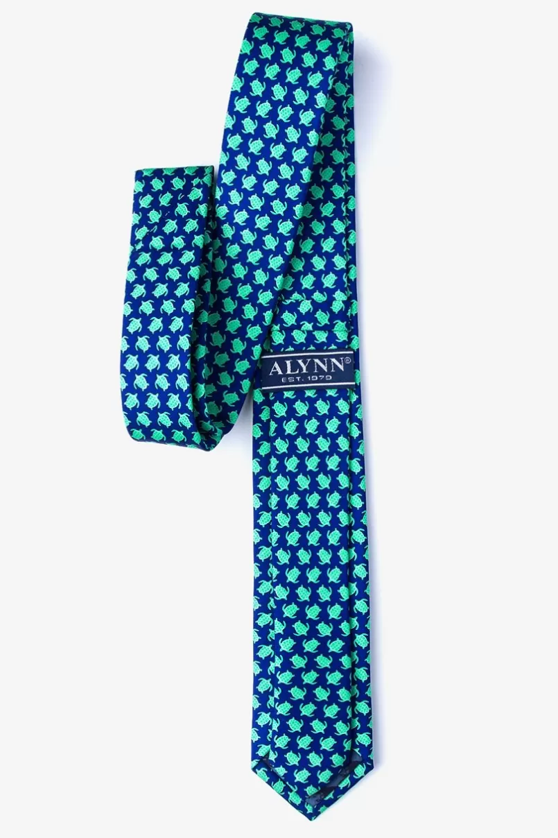 Ties Micro Sea Turtles Navy Blue Skinny Tie Outlet