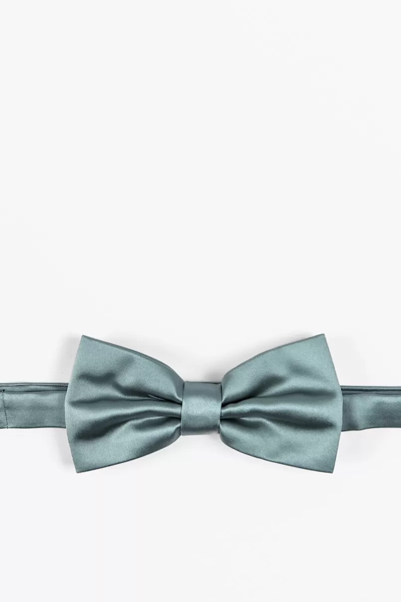 Ties Mineral Blue Pre-Tied Bow Tie MineralBlue Clearance