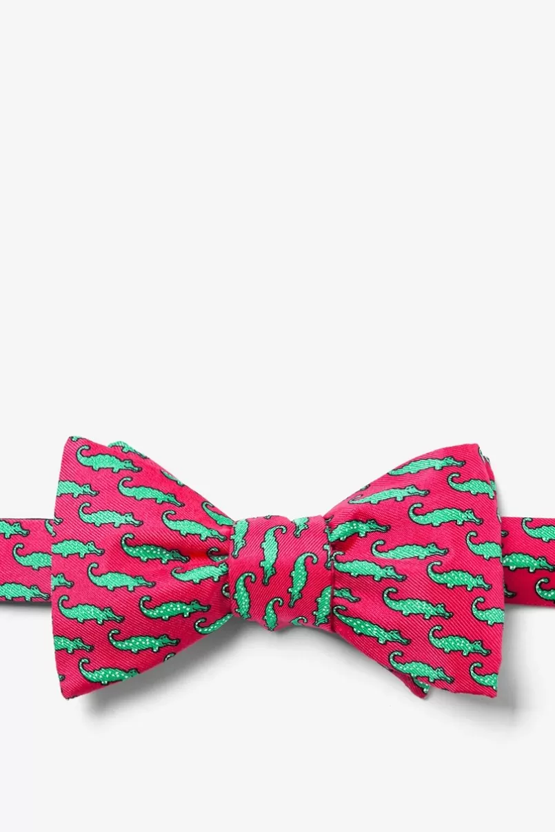 Ties Mini Alligators Self-Tie Bow Tie Fuchsia New