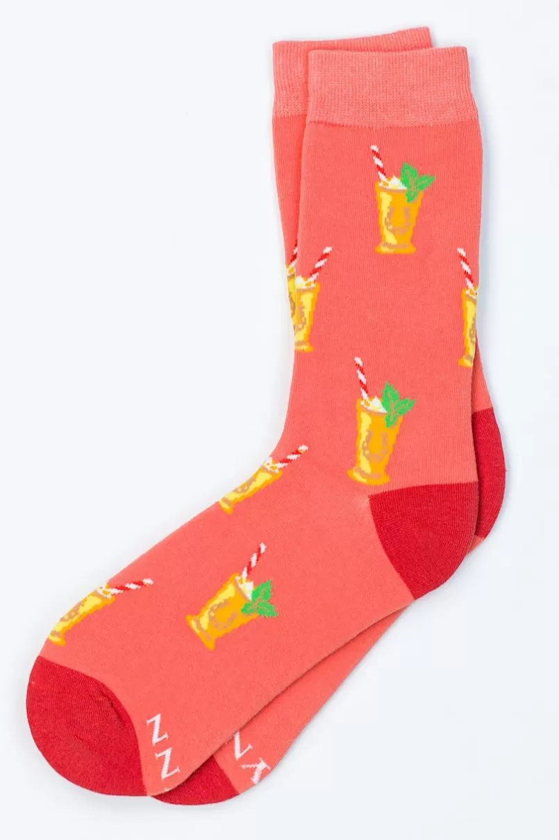 Ties Mint Julep Please Women's Sock Coral Shop