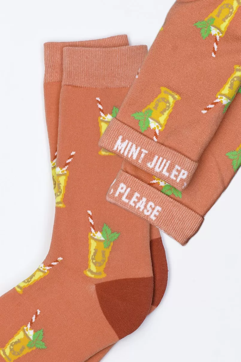 Ties Mint Julep Please Women's Sock Coral Shop