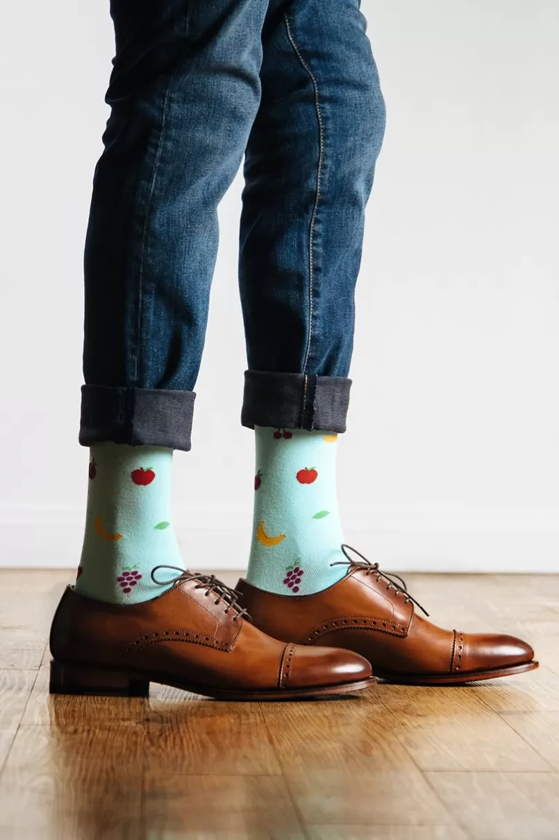 Ties Mixed Fruit Light Blue Sock LightBlue Cheap