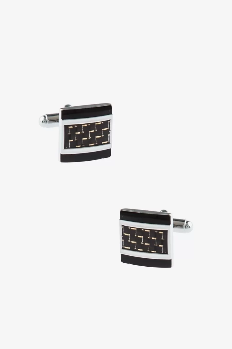 Ties Modern Classic Square Gunmetal Cufflinks Shop