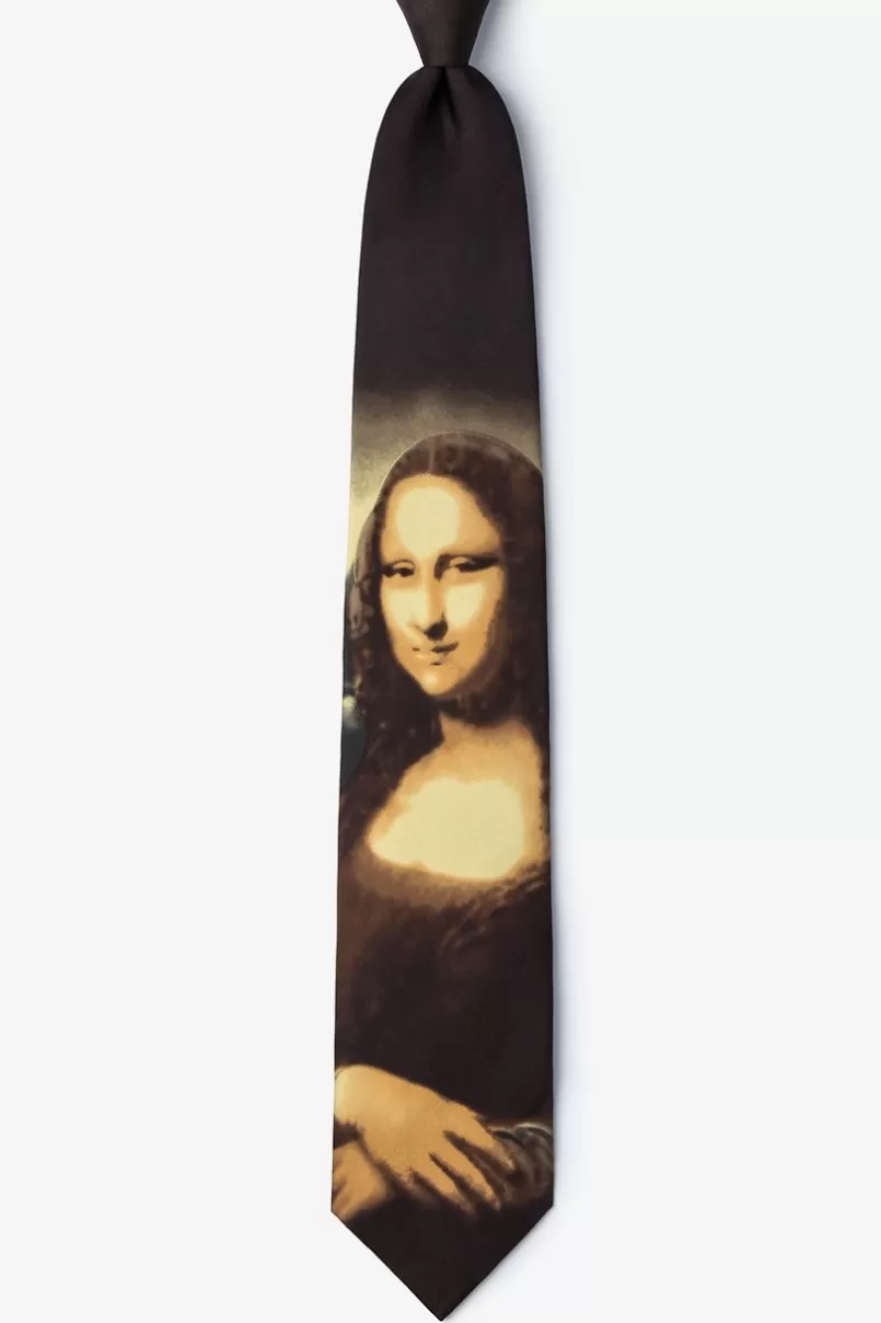 Ties Mona Lisa - Da Vinci Black Tie Discount