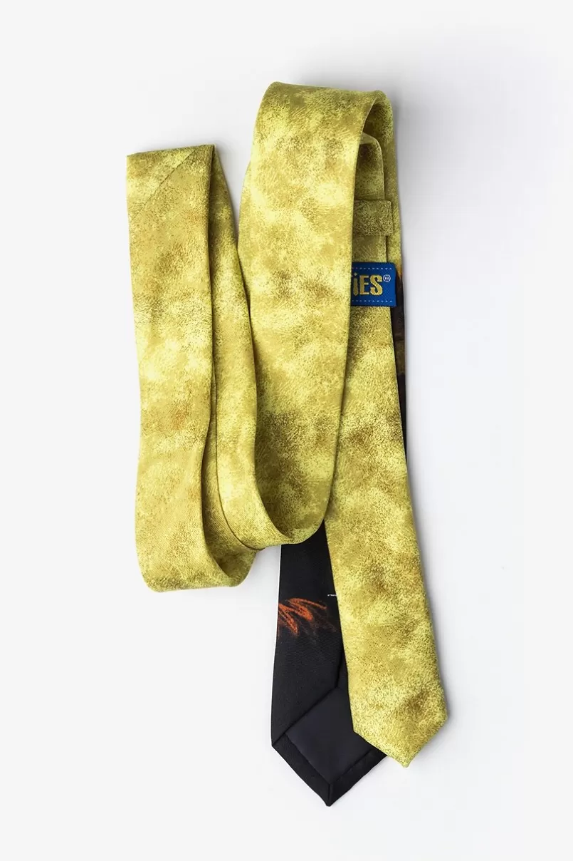 Ties Mona Lisa Yellow Skinny Tie Fashion