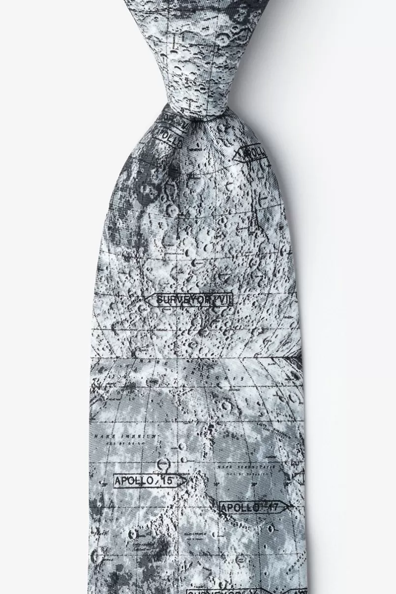 Ties Moon Landing Gray Tie Store