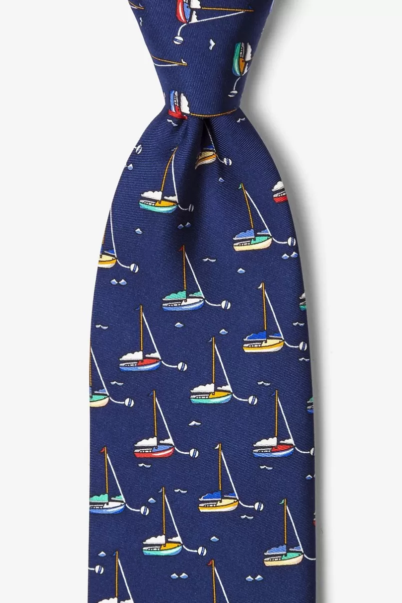 Ties Mooring Madness Navy Blue Tie Cheap