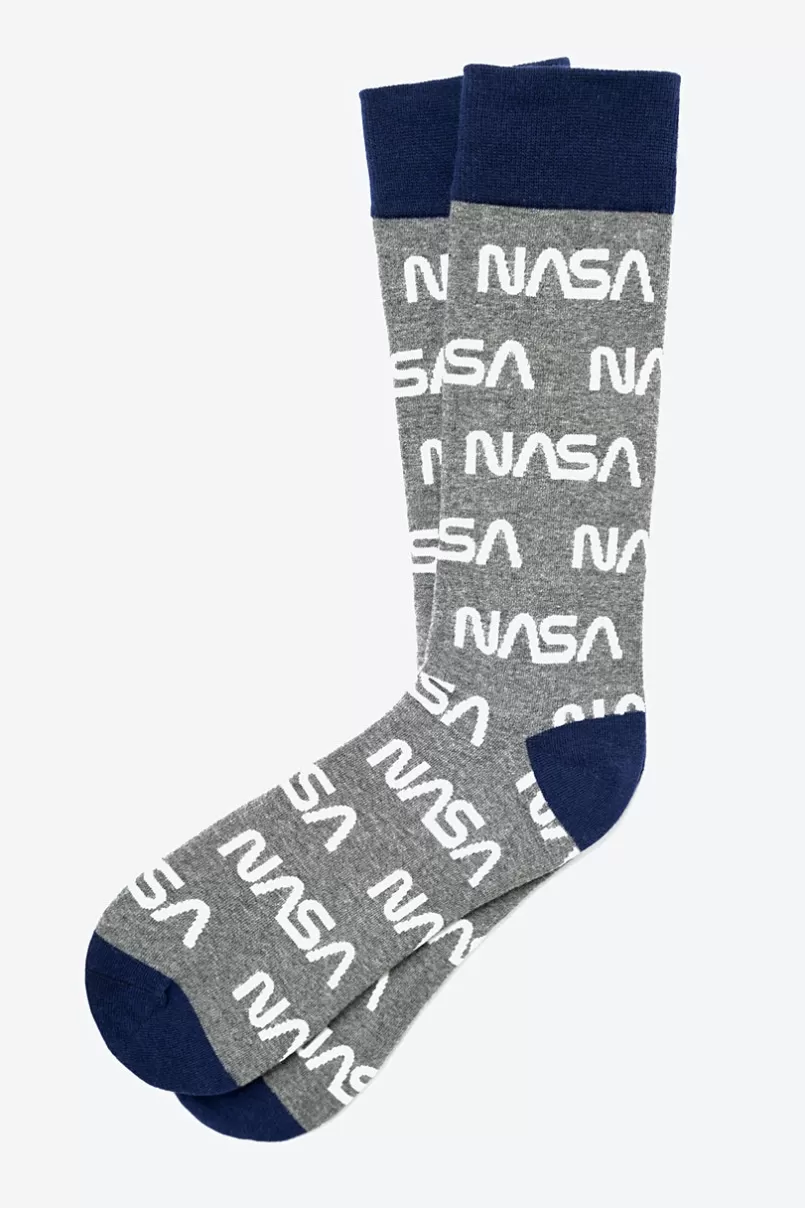 Ties NASA Worm Sock Gray Hot