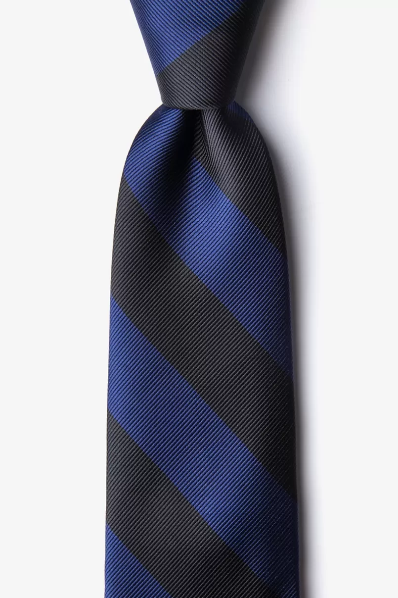 Ties Navy & Black Stripe Navy Blue Tie New