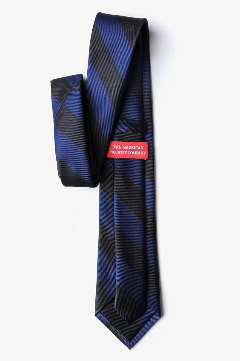 Ties Navy & Black Stripe Navy Blue Tie New