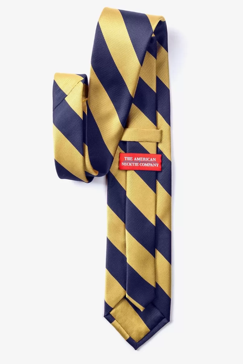 Ties Navy & Gold Stripe Navy Blue Extra Long Tie NavyBlue&Gold Store