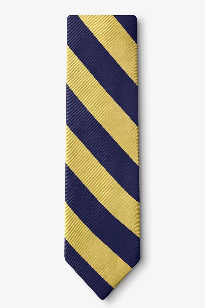 Ties Navy & Gold Stripe Navy Blue Tie NavyBlue&Gold Fashion