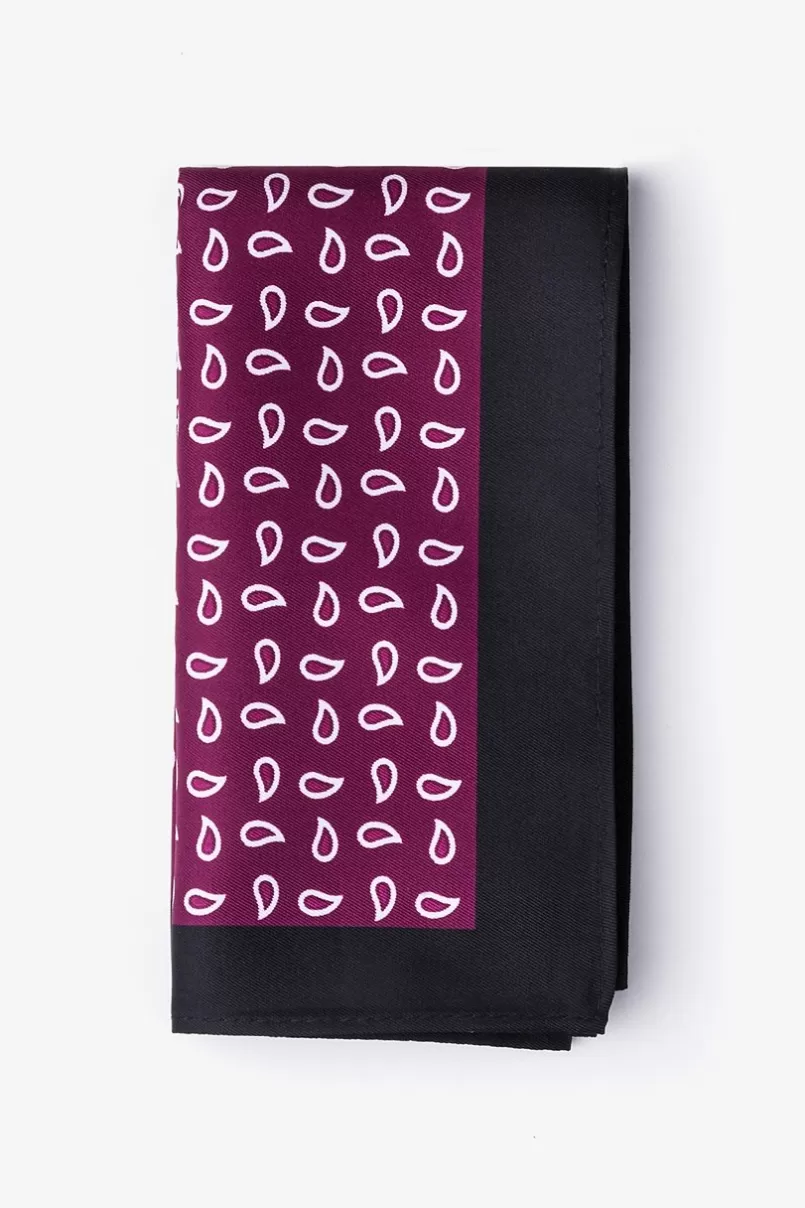 Ties Neil Pocket Square Burgundy Cheap