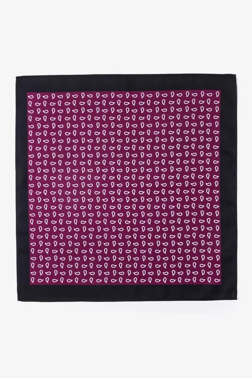 Ties Neil Pocket Square Burgundy Cheap