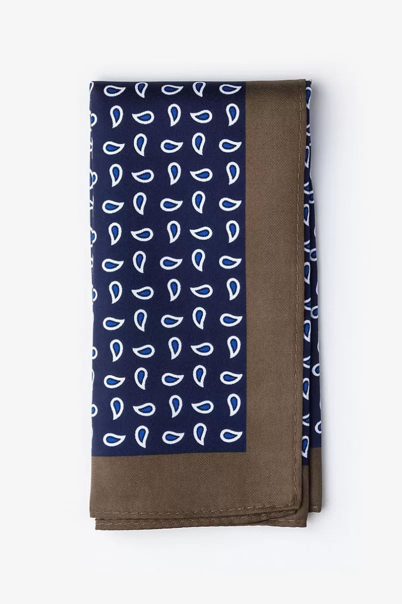 Ties Neil Navy Blue Pocket Square NavyBlue Outlet