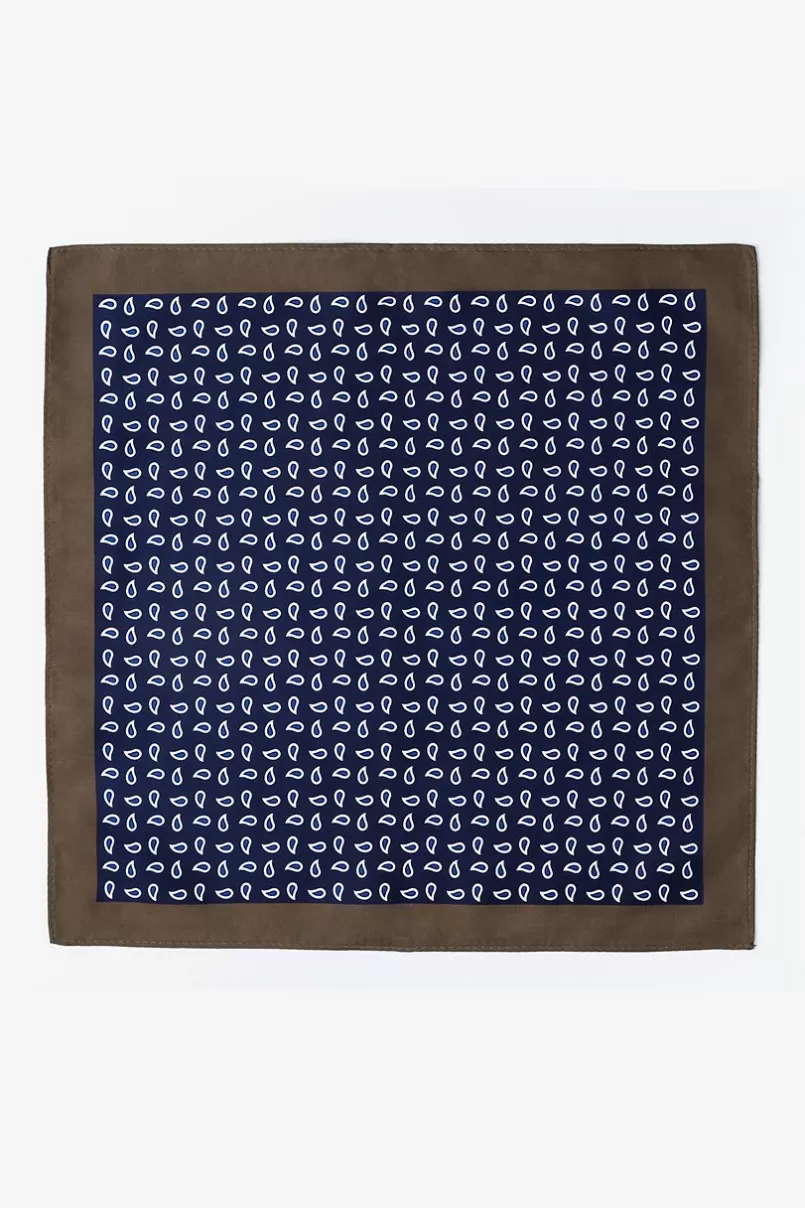 Ties Neil Navy Blue Pocket Square NavyBlue Outlet