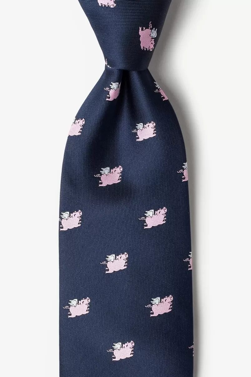 Ties Never Stop Believing Navy Blue Tie Fashion