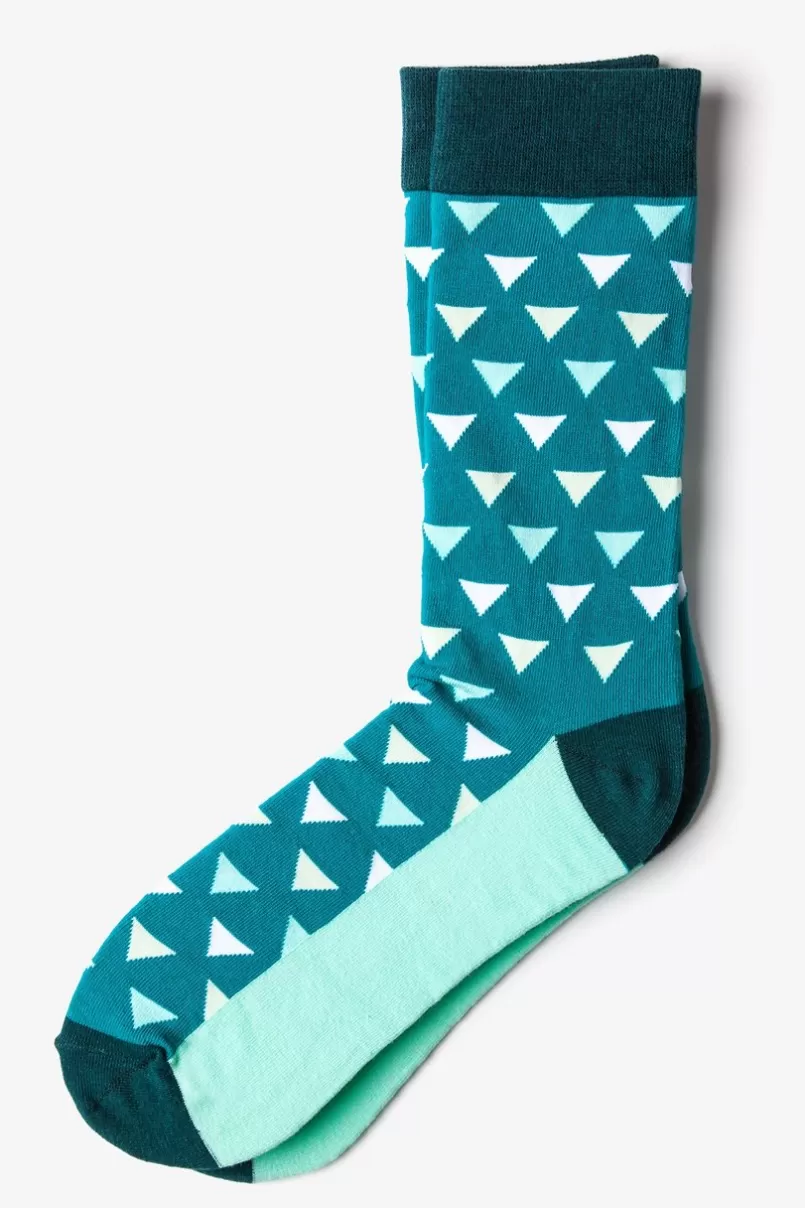 Ties Newport Aqua Sock Aqua&Teal Hot