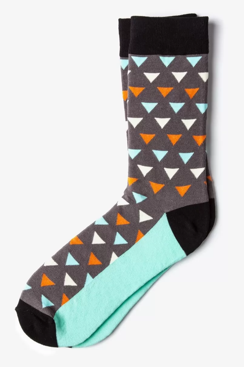 Ties Newport Turquoise Sock Turquoise&Charcoal Outlet