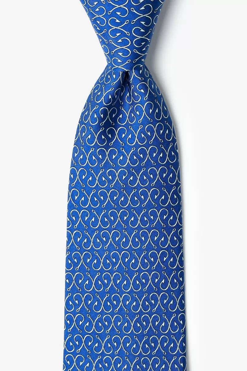 Ties Off the Hook Navy Blue Tie Cheap