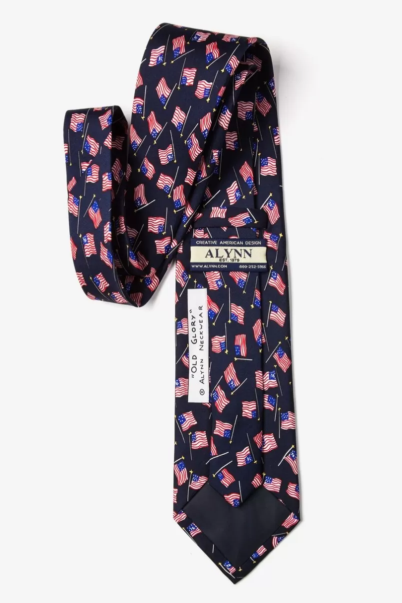 Ties Old Glory Navy Blue Tie Fashion