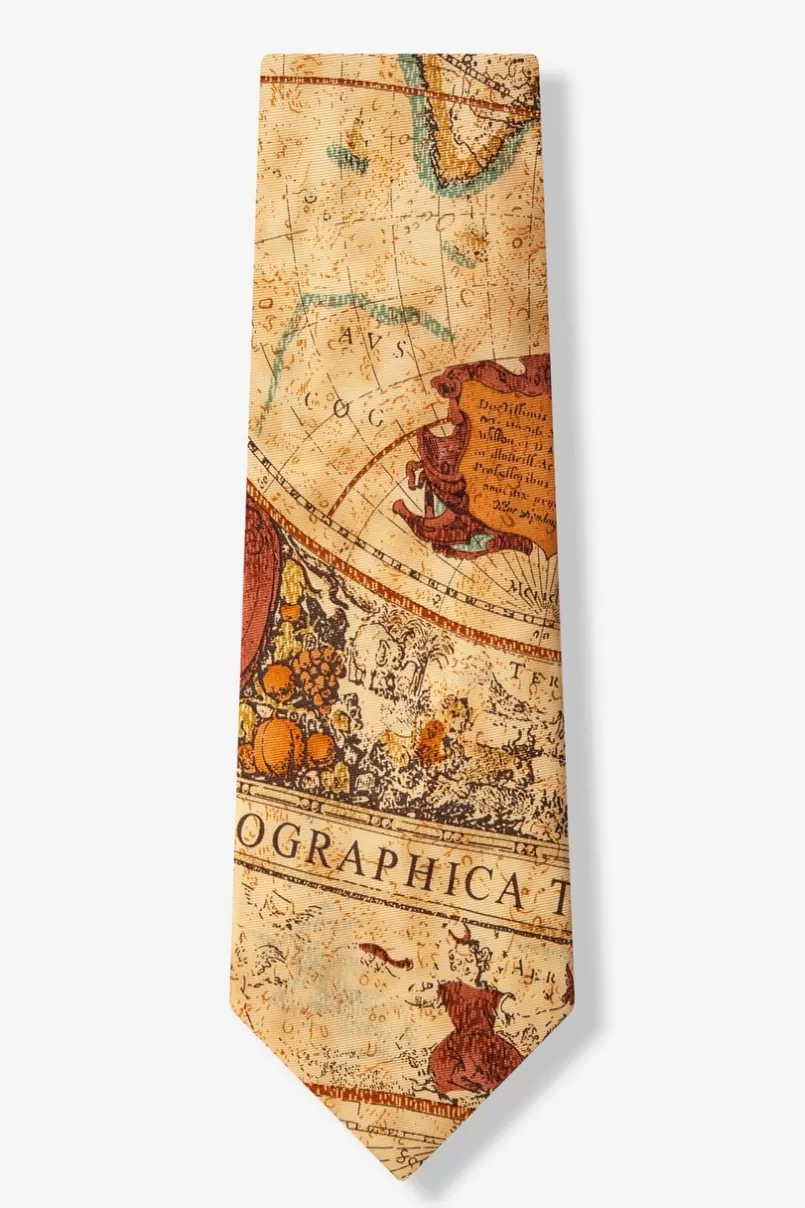 Ties Old World Exploration Tan/taupe Tie Best